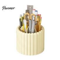 Multi-functional Organizer for Desk Rotating Pen Holder, 360 Degree Spinning Storage Box with Drawer, School Supplies Stationery, Makeup Small A