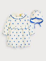 Etoile Baby Romper Jumpsuit and Bonnet Set Infant Cotton Bodysuit Autumn Outfits 70 mėlyna