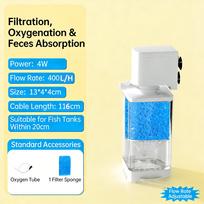 6in1 220v Akvariumo filtro siurblys Žuvų bakas Panardinamas Tylus Oro Deguonies Aeratorius Vidinis Vandens Siurblys Akvariumo Oro Siurblys Bangų Generatorius blue