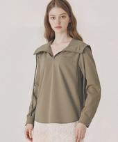 Visit In New York Half Zip Hoodie (Vz8Ls22) Dk-Beige(27)/Fff