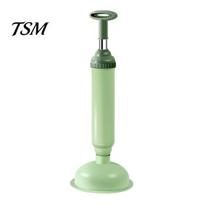 Efficient Toilet Clog Remover High Pressure Silicone Plunger Pump Anti-Clogging Drain Cleaners Innovative Suction Cup Powerful Telescopic Handle žalia