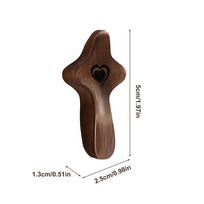 1pcs Heart Shape Wooden Cross Decorations, Cross Fidget For Anxiety Relief, Multi-functional Spiritual Symbols Handheld Crucifix