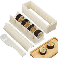 Sushi making kit, sushi chef kit, sushi mold press with rice mold shapes, sushi rolling kit, sushi kit (round)