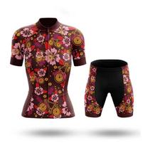 Womens Cycling Jersey Bib Shorts Set Breathable Quick-Dry Mountain Bike Apparel Road Trail Riding XXS
