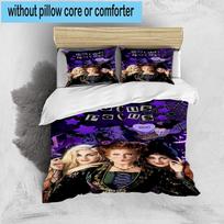 1PC Hocus witch Halloween Magic 3pcs Bedding,Including 1pc Duvet Cover And 2pcs Pillowcases Perfect for Christmas,Ideal for Bedroom, Dormitory 135cm*200cm