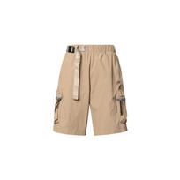 Nike Tech Pack Embroidered Logo Shorts with Elastic Waist and Side Pockets Men Bottoms Khaki DQ4281-247 S