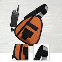 Radio Chest Strap, Backpack, Pouch, Carrying Case for Climbing, Construction Sites, oranžinė