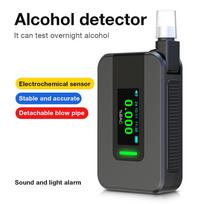 Electrochemical Alcohol Tester Rechargeable Digital Breathalyzer Blowing Drunk Driving Alcohol Detector for Outdoors Expressway juoda