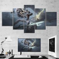 Unframed 5Pcs SEKIRO Shadows Die Twice Games Canvas Posters Wall Art Pictures HD Paintings Home Decor for Living Room Decoration 20x35 20x45 20x55cm