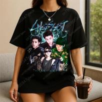 Retro LNGSHOT Kpop T-shirt 4shoboiz Moonwalk in Shirt LOUIS WOOJIN OHYUL RYUL Fans Tee Summer Men's And Women's Cotton T-shirt M white