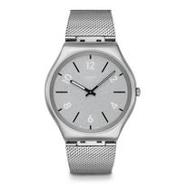 SKIN IRONY 42 GETTING MESHY Watch SS07S152M Unisex Adult Gray [Swatch] pilka spalva