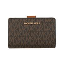 MICHAEL KORS Front brand logo PVC (polyvinyl chloride) leather wallet women's brown ruda
