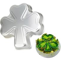 9 colių naujoviška dobilų formos torto forma su aliuminio medžiaga 3D „pasidaryk pats“ torto kepimo forma St.. Šv. Patriko diena, Gimtadienis, Metinės, Kalėdos F gray
