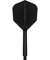 Smiginio plunksnos Target K-Flex No.6 Short, 3 vnt. - Juoda