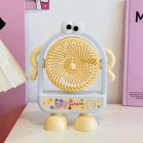 Creative Cartoon High-quality Appearance Portable Desktop Electric Fan with Adjustable Angle, Three-speed Setting, Strong Wind, USB Charging Fan Crossing one s arms