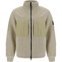Stone Island Logo Patch High Neck Zip Long Sleeve Jacket Men jackets Plaster 811546753-V0097 L