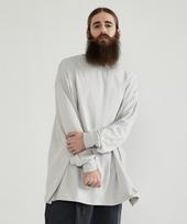 Cargo Bros Cb Oversized Plain Round Long Sleeve Tee (Gray) Free