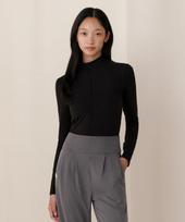 Front To Line Banda Ordinary High-Neck Cover-Up Black/M (55.5-66)