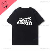 Arctic Monkeys T Shirt Doublesaided Print Shirt Crewneck Casual Streetwear Allmatch Alternative Rock Goth Y2k Clothes S