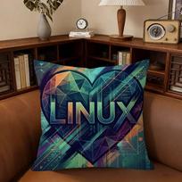 Fashion L-linux cool   Pillow Cushion Cover Pillowcase Living Room Sofa Home Decor Customized 30x30cm