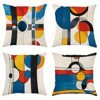 1/4pcs Mid Century Modern Geometric Abstract Throw Pillow Covers Cushion cover 40x40cm