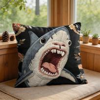 2D Scream Animals Retro Cushion Cover Silky Short Plush Invisible Zipper Dustproof Sofa Pillow Case For Home Decor 30x30cm