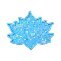 Cups Mat Resin Molds Lotus Epoxy Resin Silicone Molds Holographic Coaster Moulds mėlyna