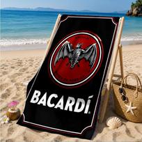 Bacardi Rum Bat Logo Beach Towel, Quick-drying, Easy to Care for, Suitable for Both Fitness and Beach Vacations,Sports Essential 70cmx140cm(27x55inch)