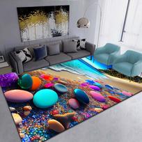 HD14 Dydis Bangos Akmenuko Jūros Žvaigždės Spausdinimo Kilimas Svetainės Miegamojo Dekoras Vonios Kambario Virtuvės Įėjimo Neslystantis Kilimas Dovana 40x60cm
