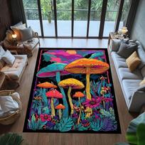 Paslaptingas Miškas Raudonas Grybas Kilimas Magiško Pasaulio Grindų Kilimėlis Svetainės Miegamojo Dekoras Minkštas Plotas Grindų Kilimėlis Virtuvės Kilimas 40cm x 60cm