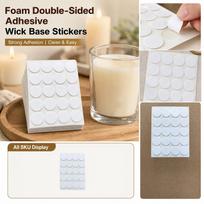 Candle Wick Stickers Double Sided Foam Adhesive Wick Base Tabs for Candle Making Supplies One Size balta
