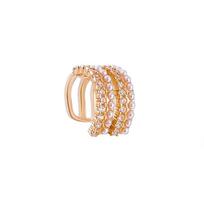 Cartilage Clip Fashion Jewelry Ear Cuff Korean Style Women Earrings Ear Bone Clip Zircon Ear Clip gold-2