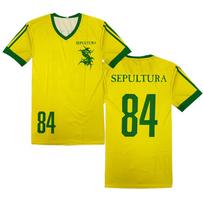 2026 Sepultura 84 Futbolo marškinėliai Mirties metalo grupės raštas Kvėpuojanti vasarinė vyriška ir moteriška apranga Vaikų marškinėliai S yellow