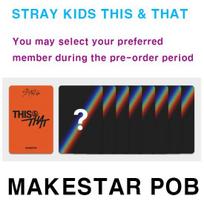 MAKESTAR Tik oficiali nuotraukų kortelė POB STRAY KIDS THIS & THAT MAKESTAR Random