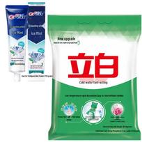 Crest 3D White Toothpaste & Liby Washing Powder Bundle