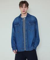 Wednesday Oasis Washed Tab Denim Shirt_Blue(Wc25-Sh01) Blue/Free