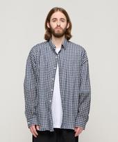 Cargo Bros Plaid Wrinkle Check Shirt (Navy) Free