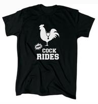 Free Cock Rides Funny Men’s T-Shirt - Cotton - Crew - Gift - Joke Tee S