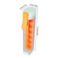 2pcs Easy Release Press Ice Cube Maker 6 Grids Ice Cube Tray with Lid  Fruit Drinking Making