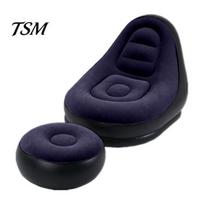 Lounger Sofa 1 Set Inflatable Wear Resistant Waterproof PVC Couch Lunch Break Lounge for Home raudona