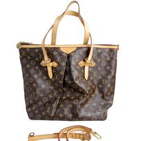 [Pre-Owned] Palermo Large Brown Coated Canvas Monogram Shoulder Bag - Very Good #DVS8HA ONE SIZE
