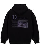 Astral Projection Retro Radio Wide Shoulder Hoodie_Black L