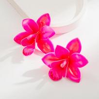 Beach Jewelry Simulated Flower Drop Earrings Epoxy Resin Vacation Style Earrings  Gift Style 2