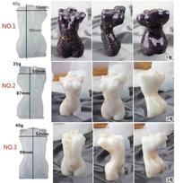 Pasidaryk pats epoksidinės dervos modelio kūnas silikoninis veidrodis krištolas epoksidinė 3D silikoninė forma žvakių gamybai pyragams NO.1