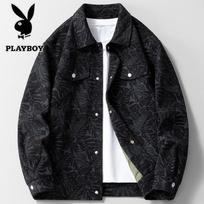 Playboy Men's Corduroy Lapel Casual Jacket XL juoda