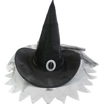 Halloween Witch Wizard Hat Party Headgear Devil Cap Adult Taking Photo Props juoda