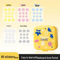 Meishi Acne-Star Concealing Pimple Patches - Portable, Gentle & Breathable Rainbow Star Pimple Patches