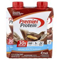 Premier Protein, High Protein Shake, Chocolate Peanut Butter, 4 Shakes, 325ml (11 fl oz) each
