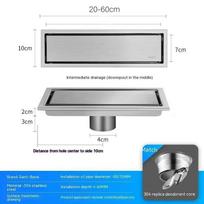 OK Invisible Floor Drain Hidden Extended Floor Drain Anti-Odor Shower Drain Bathroom Accessories Drainer 10x20cm