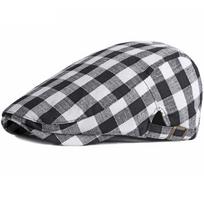 HT3664 Berets for Men Women Spring Summer Sun Hat Artist Painter Plaid Beret Hat Male Female Ivy Flat Cap Adjustable Beret Caps 55-60cm Adjustable